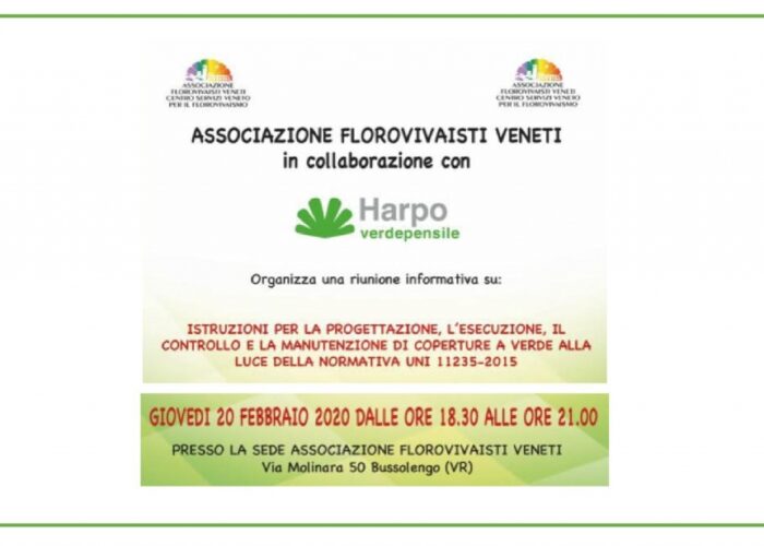 WORKSHOP  Verde Pensile  –  Bussolengo (VR) 20 febbraio 2020