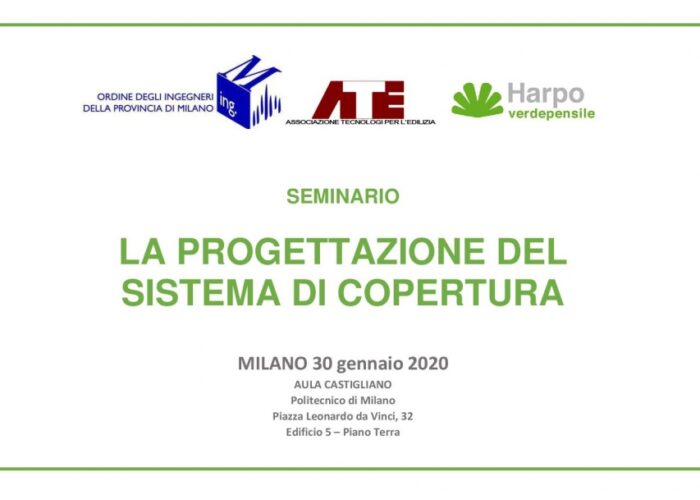 Seminario Verde Pensile  –  Milano 30 gennaio 2020