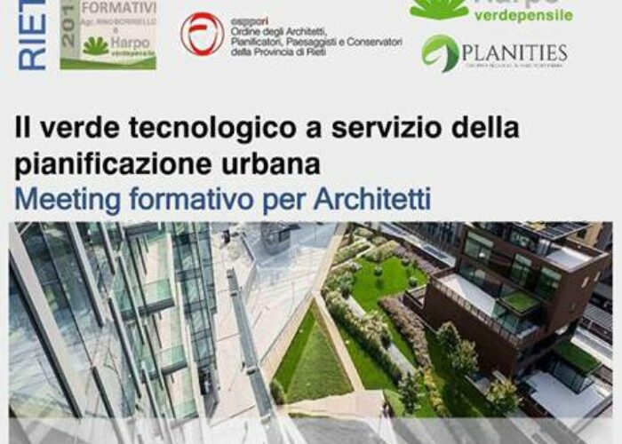 CONVEGNO: Verde tecnologico e pianificazione urbana