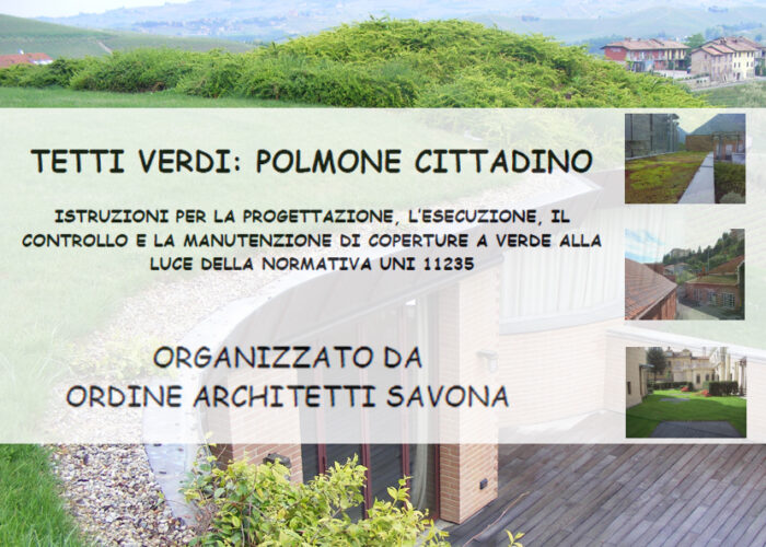 SEMINARIO: Tetti verdi – Polmone cittadino